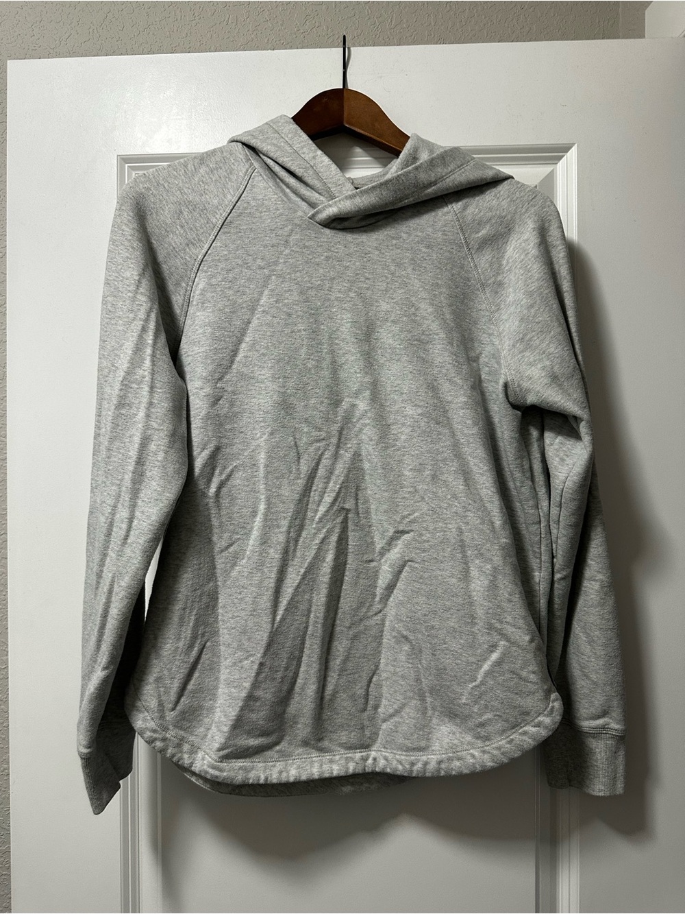 Eddie Bauer Heather Light Gray Women's Hooded Pullover